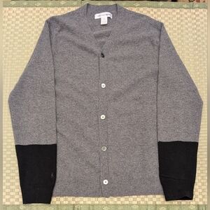 Comme Des Garcons SHIRT CDG V-neck Contrast Cardigan 100% Wool Men's Size XL